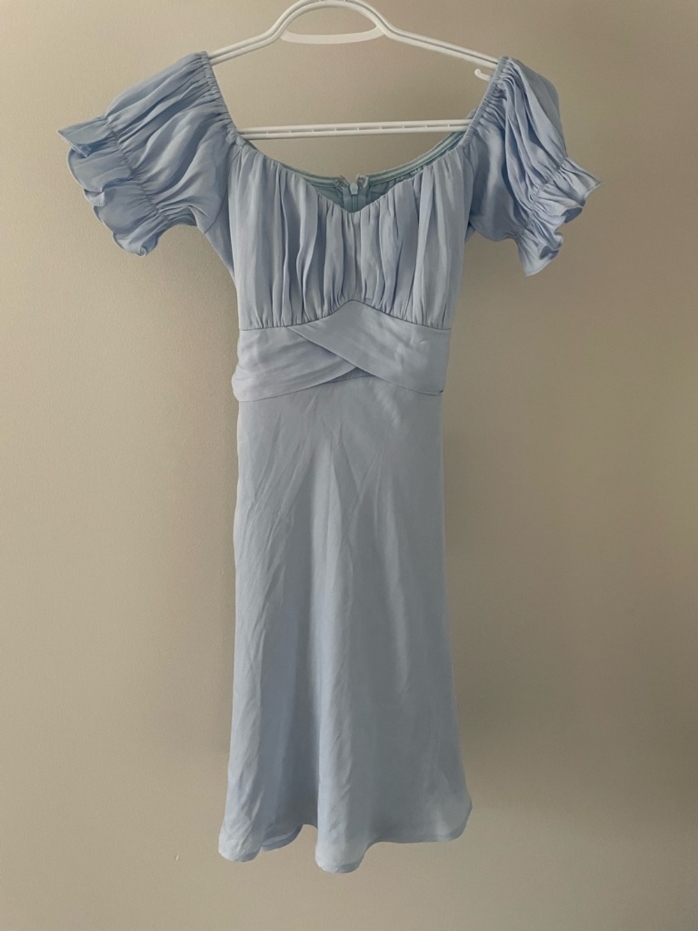 Petal and Pup Women’s Light Blue Puff Sleeve Midi Dress